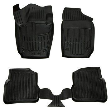 Килимки в салон Seat Ibiza IV (6J) 2008-2017, 4шт, SOVA-PL, гумові, чорні 107604 фото