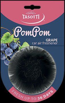 Ароматизатор для авто кульки "POM POM" Grape (Виноград) Tasotti 102806 фото