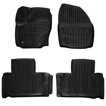 Килимки в салон Ford S-Max 2006-2014, 4шт, SOVA-PL, гумові, чорні 107463 фото