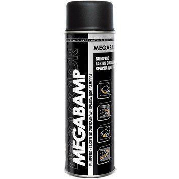 Фарба бамперна акрилова аерозольна "Megabamp" Decocolor чорний мат (RAL9005) 500мл 100724 фото