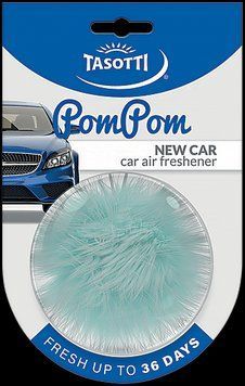 Ароматизатор для авто кульки "POM POM" New Car (Нова машина) Tasotti 102808 фото