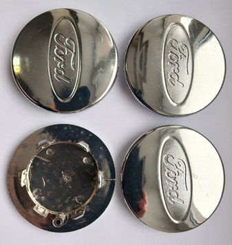 Ковпачки (заглушки) на диски Ford 70/50 мм хром 4 шт. 104498 фото