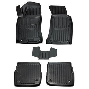 Килимки в салон Skoda Superb I (3U) 2001-2008, 5шт, SOVA-PL, гумові, чорні 107617 фото