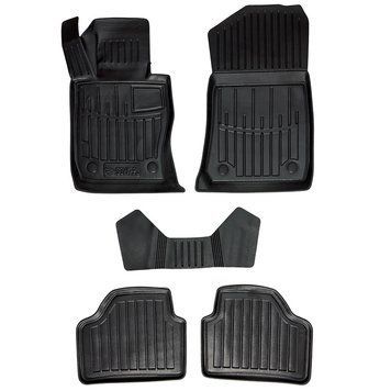 Килимки в салон BMW X1 (E84) 2009-2015, 5шт, SOVA-PL, гумові, чорні 107422 фото