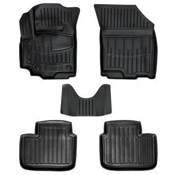 Килимки в салон Suzuki SX4 I 2006-2013, 5шт, SOVA-PL, гумові, чорні 107623 фото
