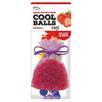 Ароматизатор для авто мішочок "Cool Balls" Strawberry (Полуниця) 25г Tasotti 94245 фото