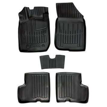 Килимки в салон Renault Duster I (2WD) 2010-2018, 5шт, SOVA-PL, гумові, чорні 107580 фото