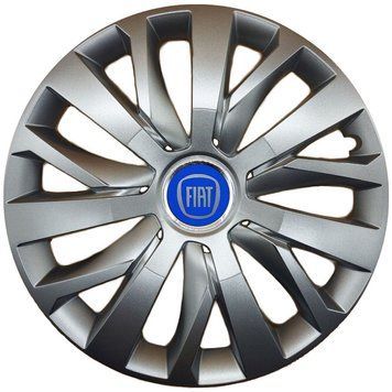 Автомобільні модельні ковпаки R14 Fiat (синій) 228 4шт, SJS, сріблясті 107382 фото
