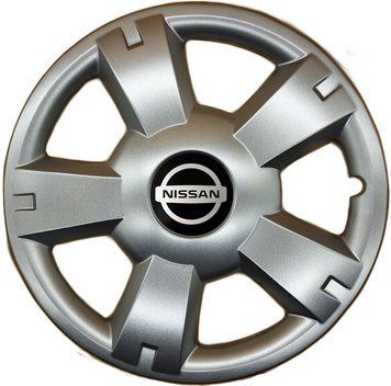 Автомобільні модельні ковпаки R14 Nissan 201 4шт, SJS, сріблясті 90490 фото