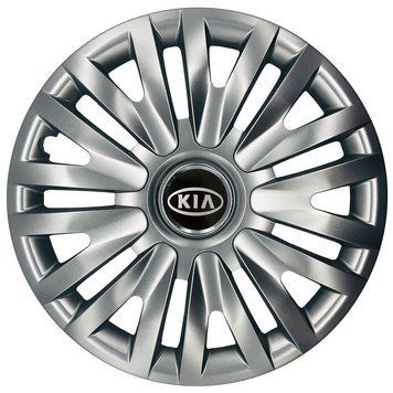 Автомобільні модельні ковпаки R14 Kia 217 4шт, SJS, сріблясті 90891 фото