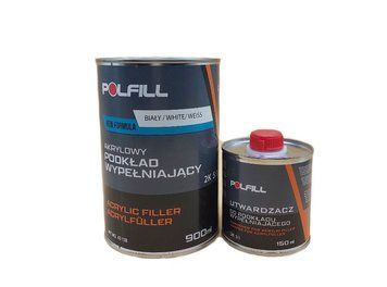 Грунт акриловий 5:1 2K Eco білий 750мл+150мл затв. Polfill 97977 фото
