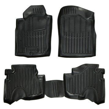 Килимки в салон Toyota Land Cruiser Prado (J90) 3дв. 1996-2002, 4шт, SOVA-PL, гумові, чорні 107637 фото