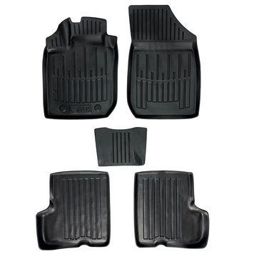 Килимки в салон Renault Logan 2004-2012, 5шт, SOVA-PL, гумові, чорні 107588 фото