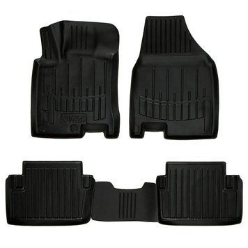 Килимки в салон Nissan Qashqai 2007-2014, 4шт, SOVA-PL, гумові, чорні 107539 фото