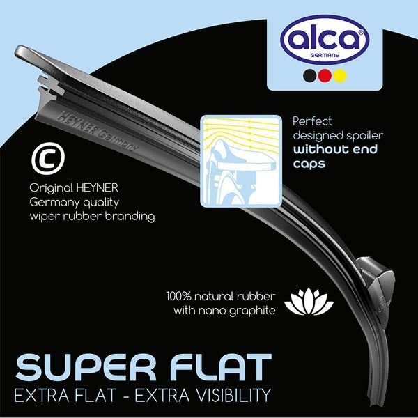 Щітка склоочисника (двірник) безкаркасна "Super Flat" 650мм Alca, 056000 58120 фото