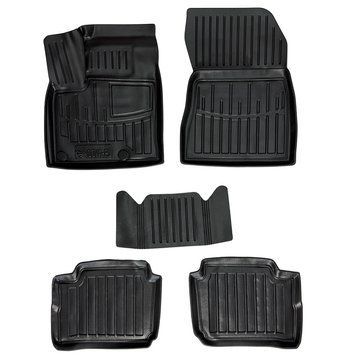 Килимки в салон Nissan Qashqai (J12) e-power з 2021, 5шт, SOVA-PL, гумові, чорні 107542 фото