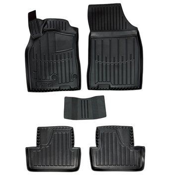 Килимки в салон Renault Megane III 2008-2015 хетчбек, 5шт, SOVA-PL, гумові, чорні 107592 фото