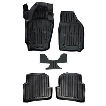Килимки в салон Skoda Fabia III (NJ) з 2014, 5шт, SOVA-PL, гумові, чорні 107607 фото