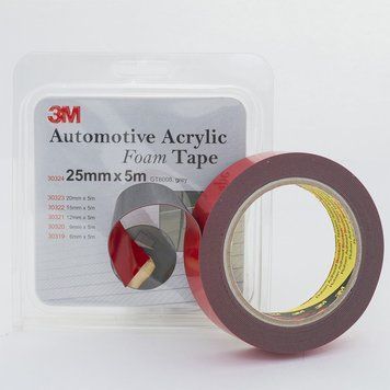 Скотч двосторонній 25мм х 5м 3M GT6008F "Foam Tape" темно сірий, 30324 98145 фото