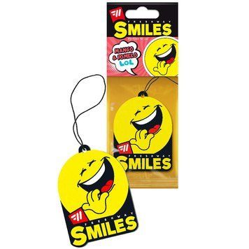 Ароматизатор для авто листочок "Smiles Dry" Mango and Pomelo (Манго та помело) FreshWay 94839 фото