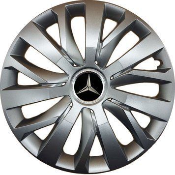 Автомобільні модельні ковпаки R14 Mercedes-Benz 228 4шт, SJS, сріблясті 106856 фото