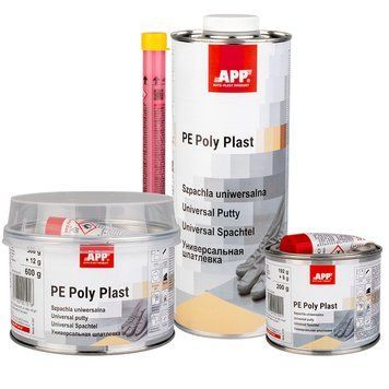 Шпаклівка із скловолокном "Poly Plast Fiber" + затв. 192+8г світло бежева APP, 010106 108932 фото