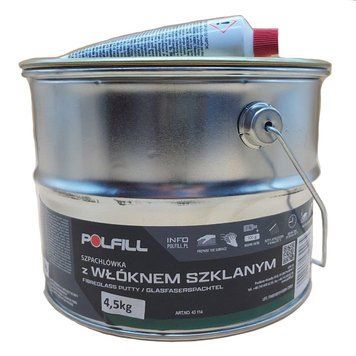Шпаклівка із скловолокном + затв. 4,5кг зелена Polfill 102204 фото