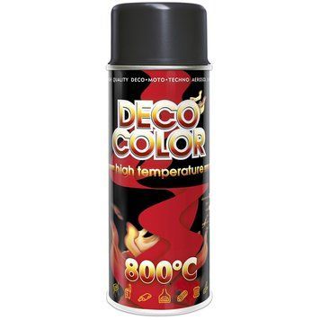 Термостійка аерозольна фарба DecoColor 800*C, антрацит, 400мл 101058 фото