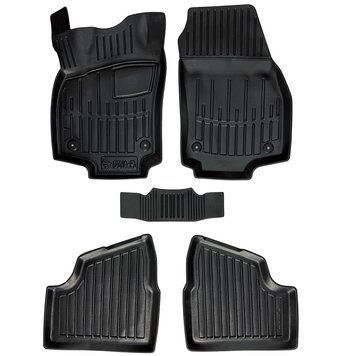 Килимки в салон Opel Astra H 2004-2010 хетчбек/універсал, 5шт, SOVA-PL, гумові, чорні 107549 фото