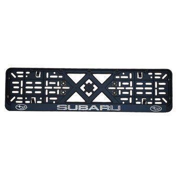 Рамка номерного знаку хром надпис Subaru пластик чорна 1шт 97899 фото