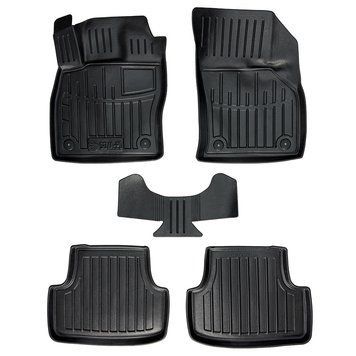 Килимки в салон Volkswagen Golf VII 2012-2020, 5шт, SOVA-PL, гумові, чорні 107650 фото