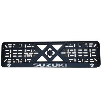 Рамка номерного знаку хром надпис Suzuki пластик чорна 1шт 97900 фото